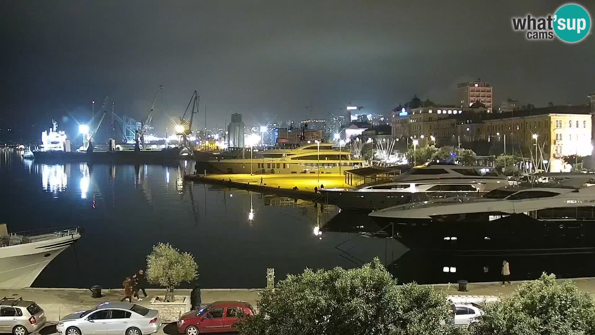 La Riva et Marina à Rijeka – Live Webcam Croatie