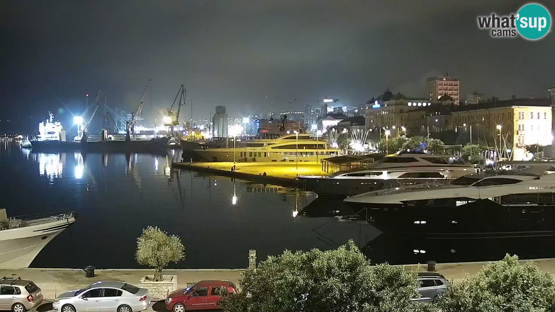 The Riva and Marina in Rijeka  – Live Webcam Croatia