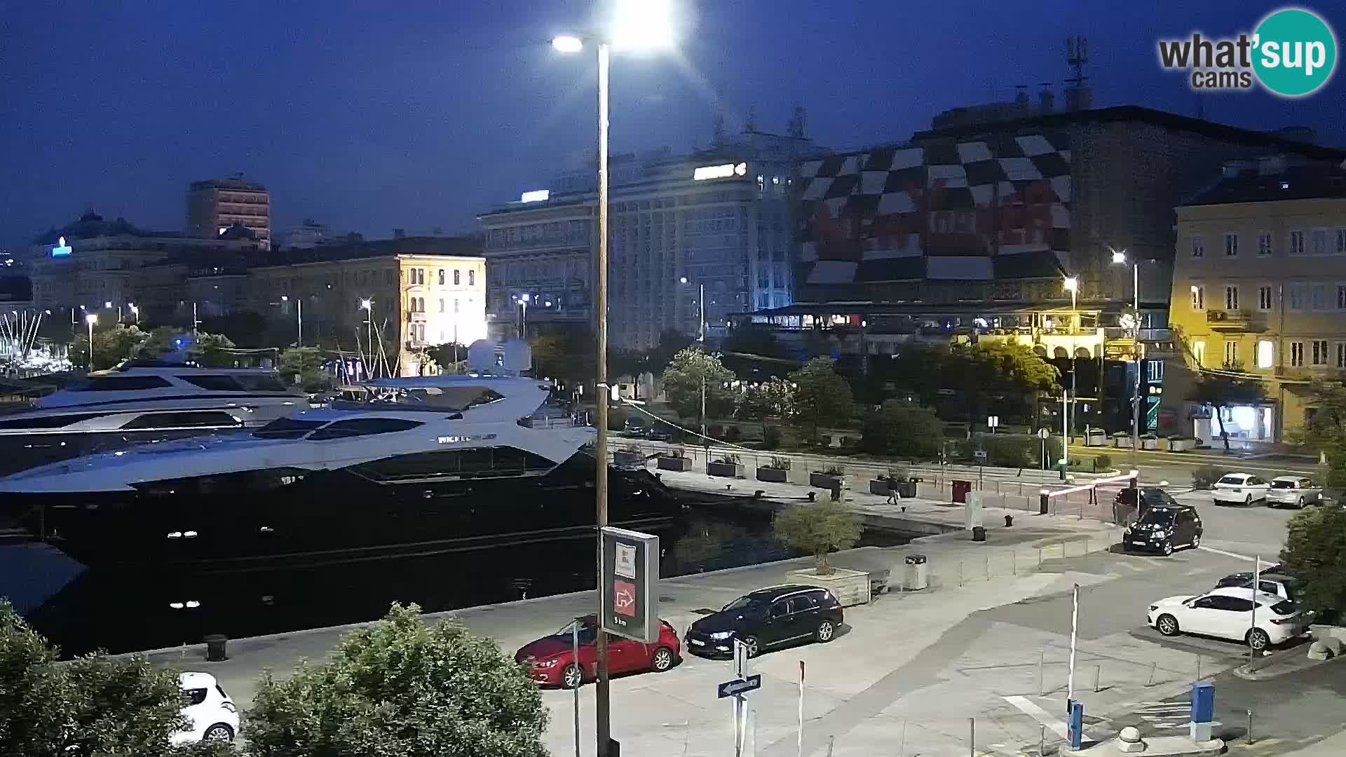 The Riva and Marina in Rijeka  – Live Webcam Croatia