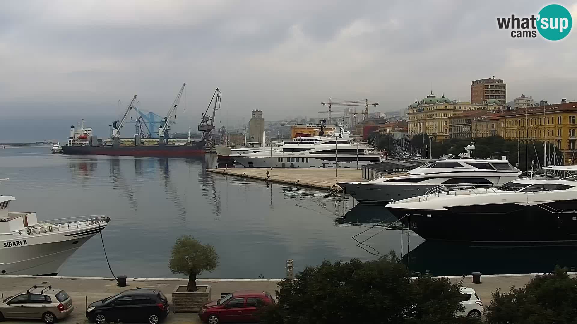 The Riva and Marina in Rijeka  – Live Webcam Croatia