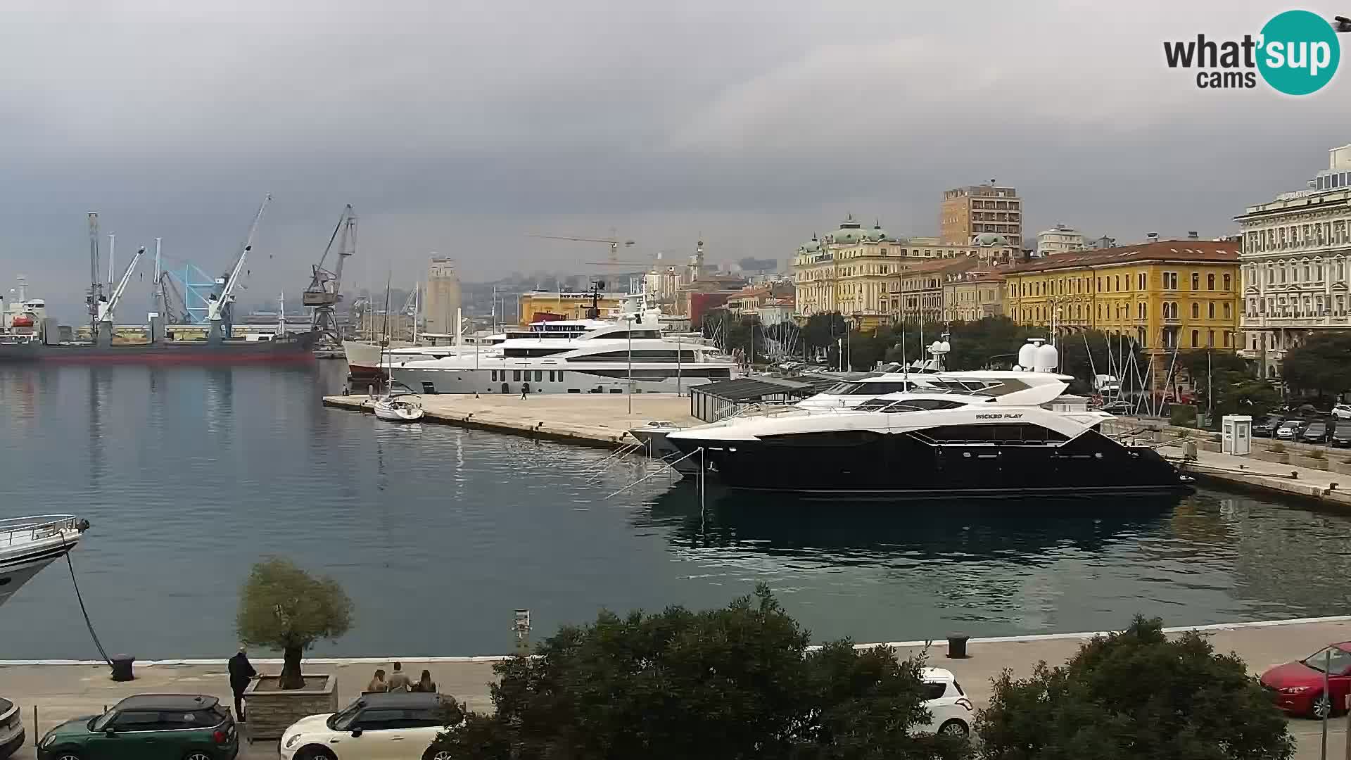 The Riva and Marina in Rijeka  – Live Webcam Croatia