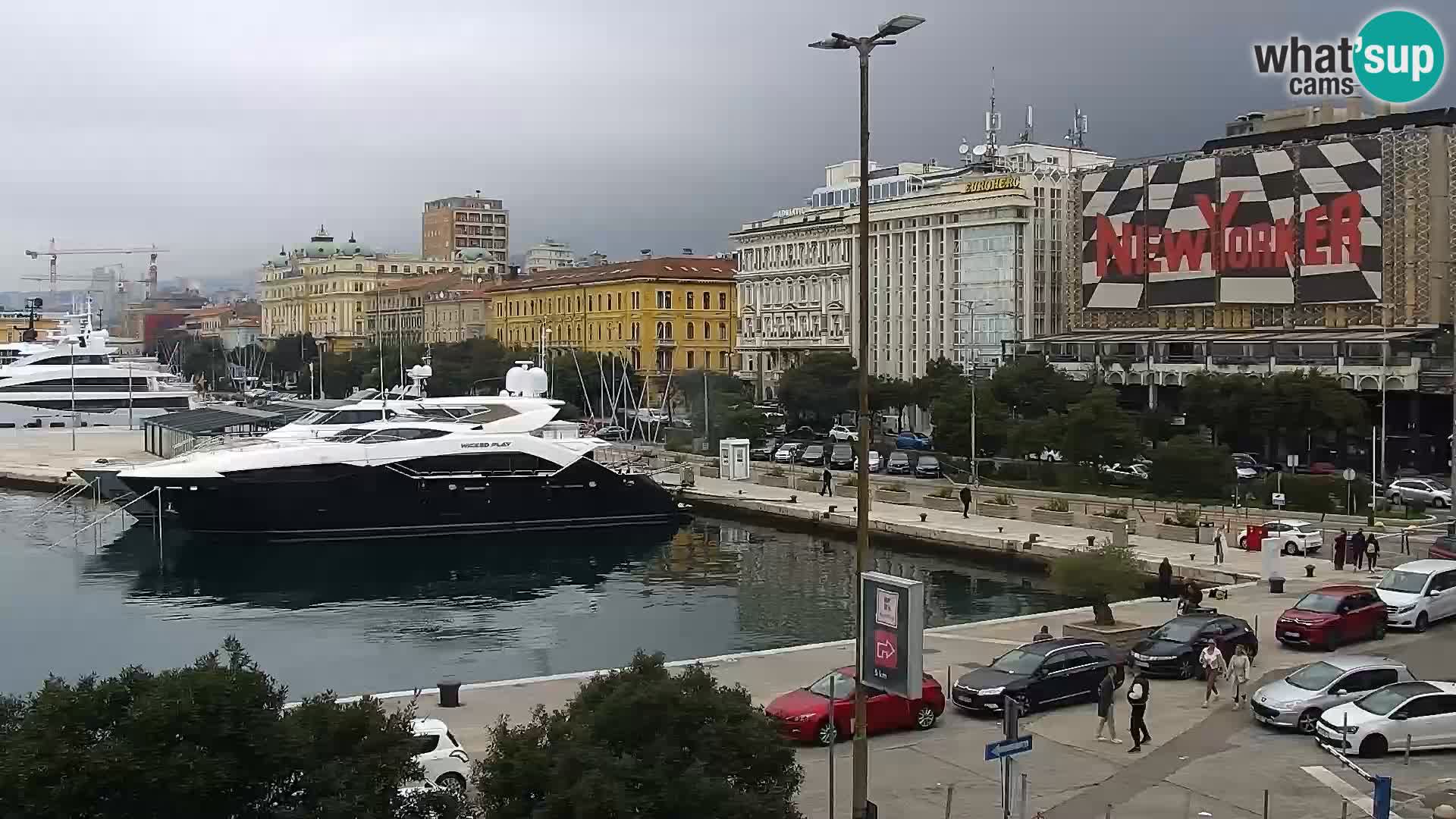 Die Riva und Marina in Rijeka – Live Webcam Kroatien