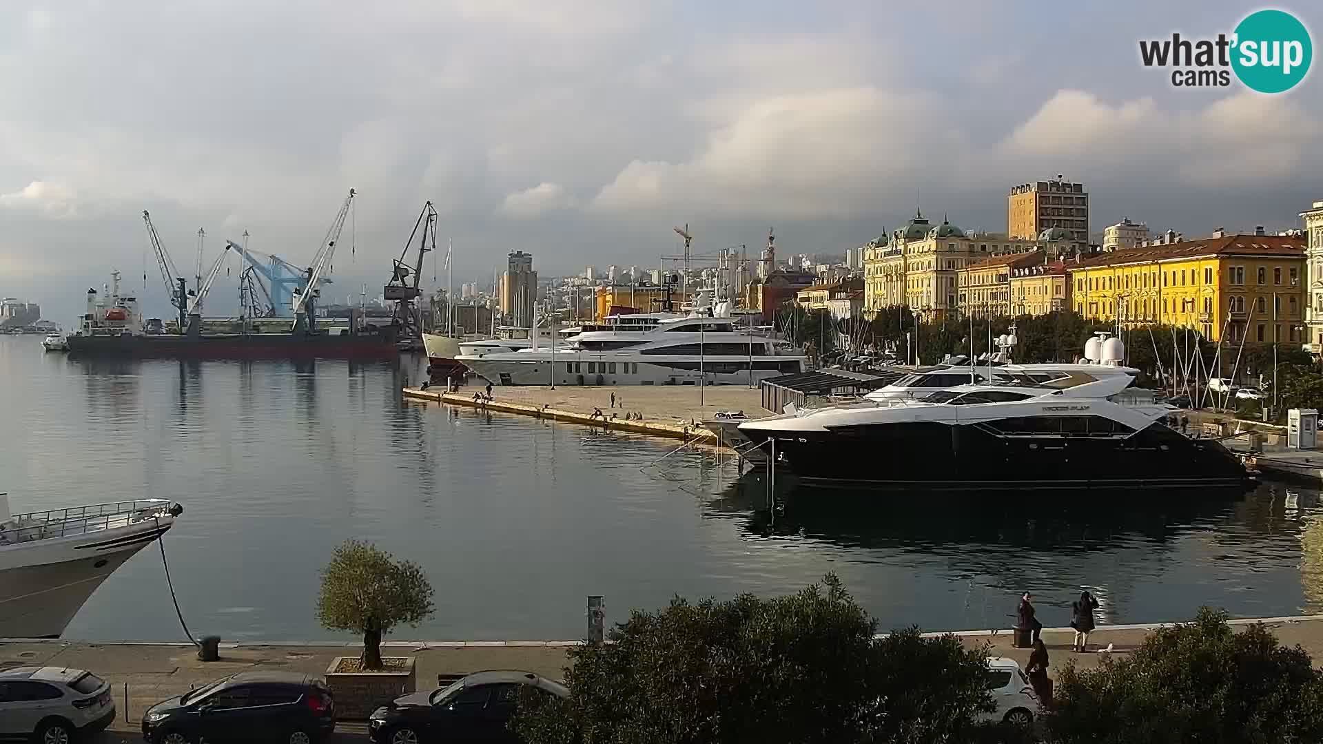 Die Riva und Marina in Rijeka – Live Webcam Kroatien