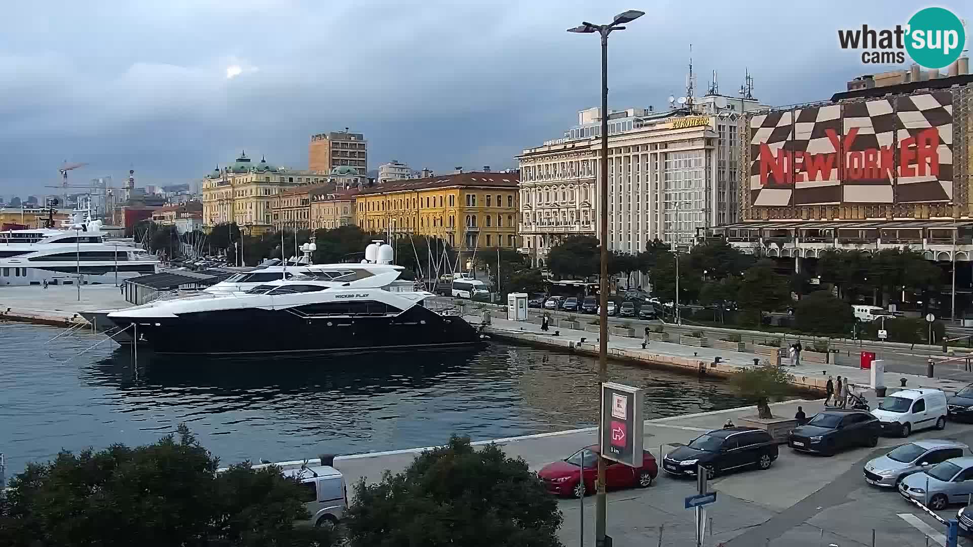 Die Riva und Marina in Rijeka – Live Webcam Kroatien