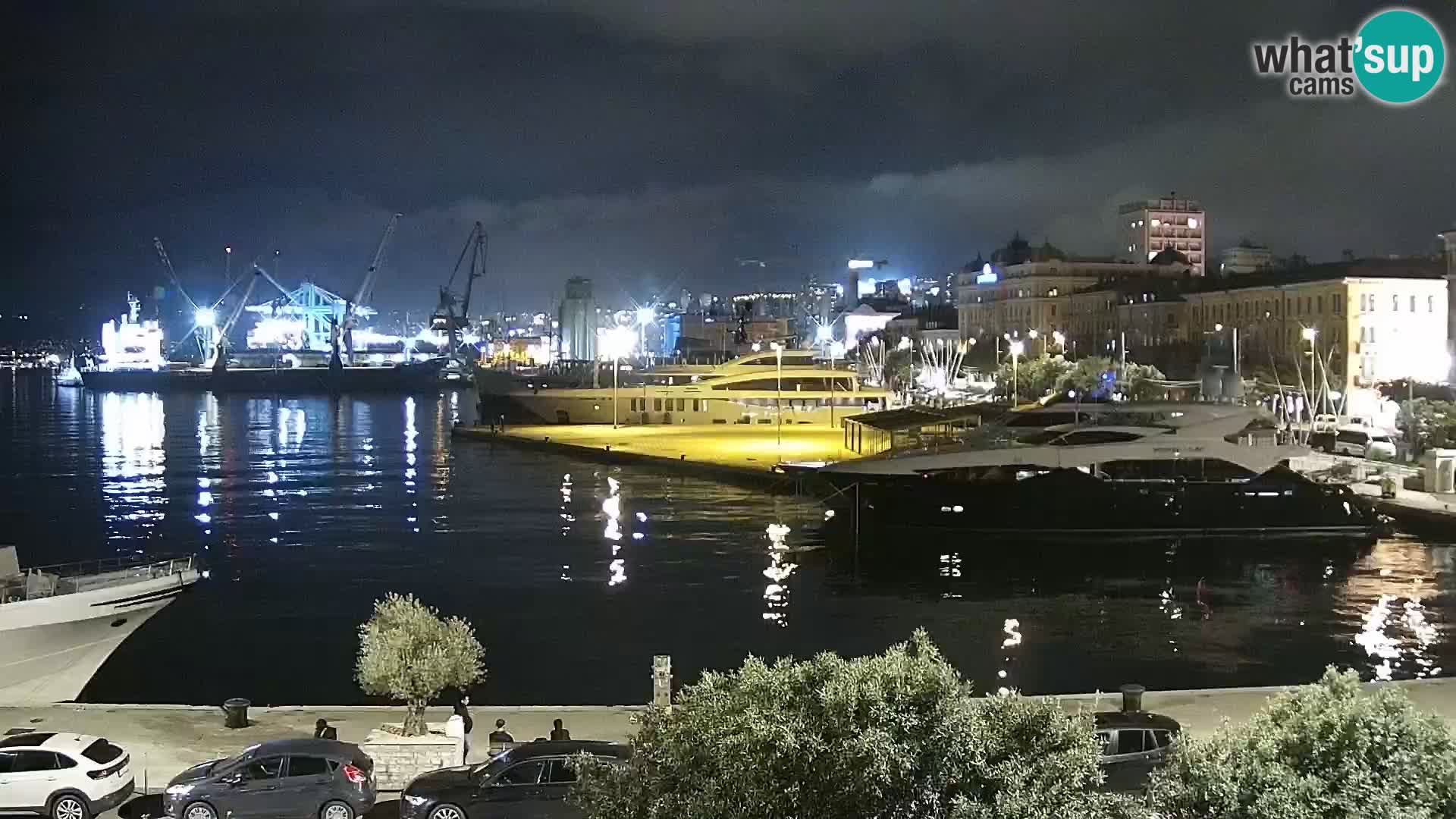 La Riva y Marina en Rijeka – Webcam en vivo Croacia
