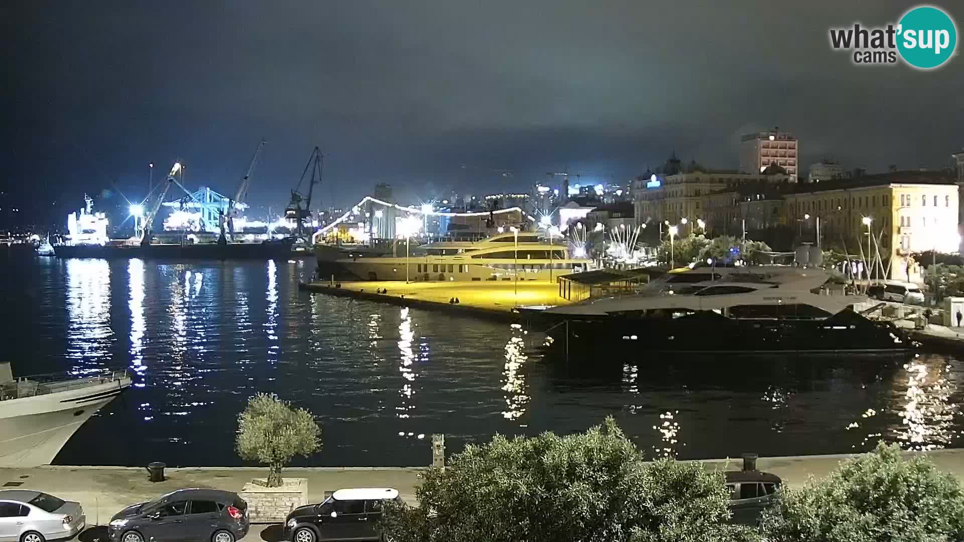 Die Riva und Marina in Rijeka – Live Webcam Kroatien