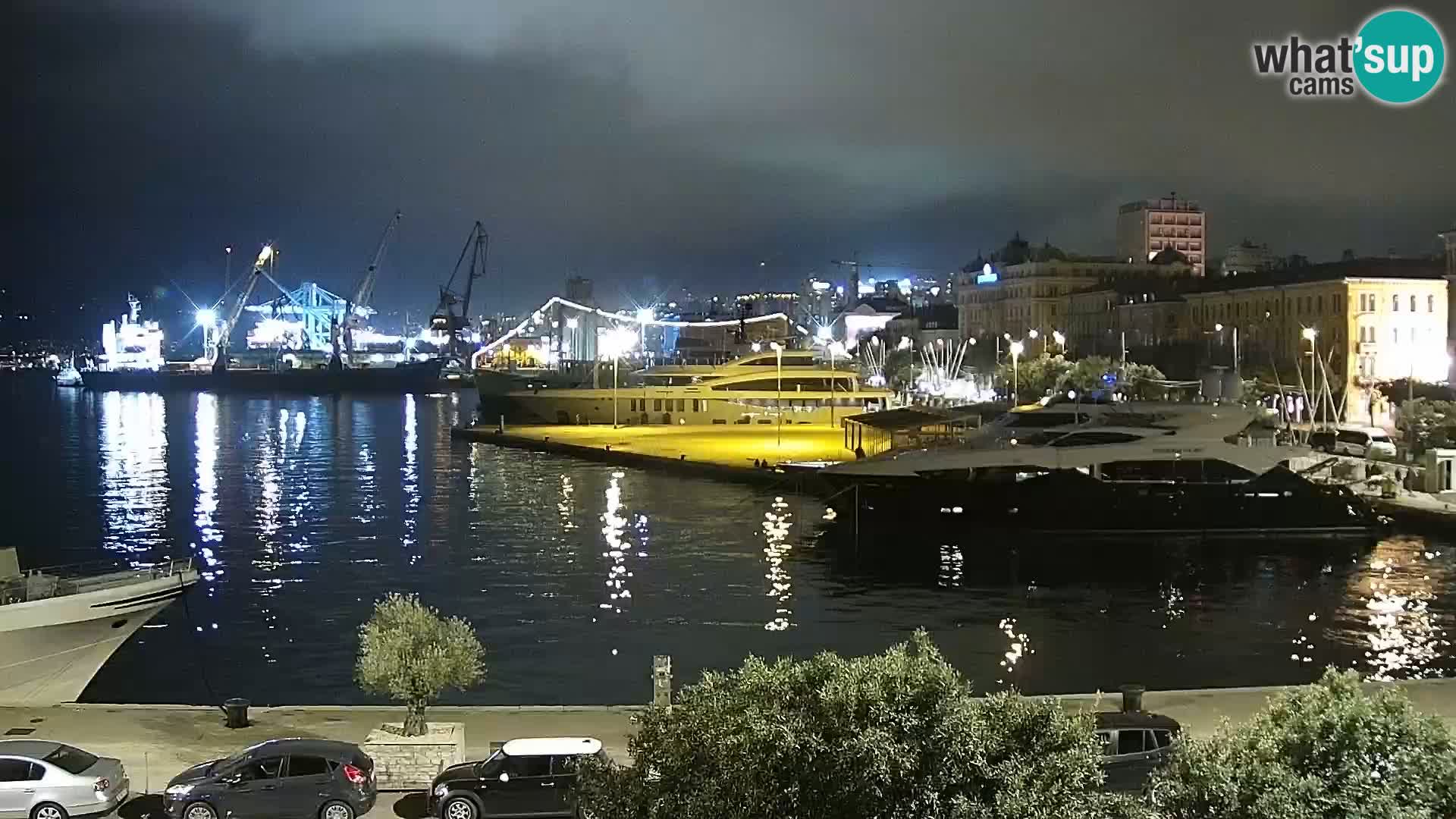 Die Riva und Marina in Rijeka – Live Webcam Kroatien