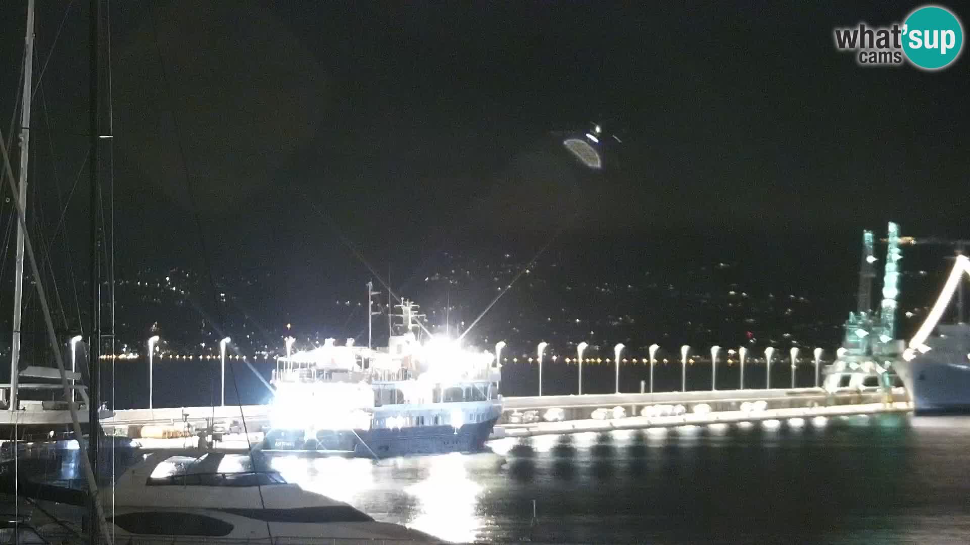 The Riva and Marina in Rijeka  – Live Webcam Croatia