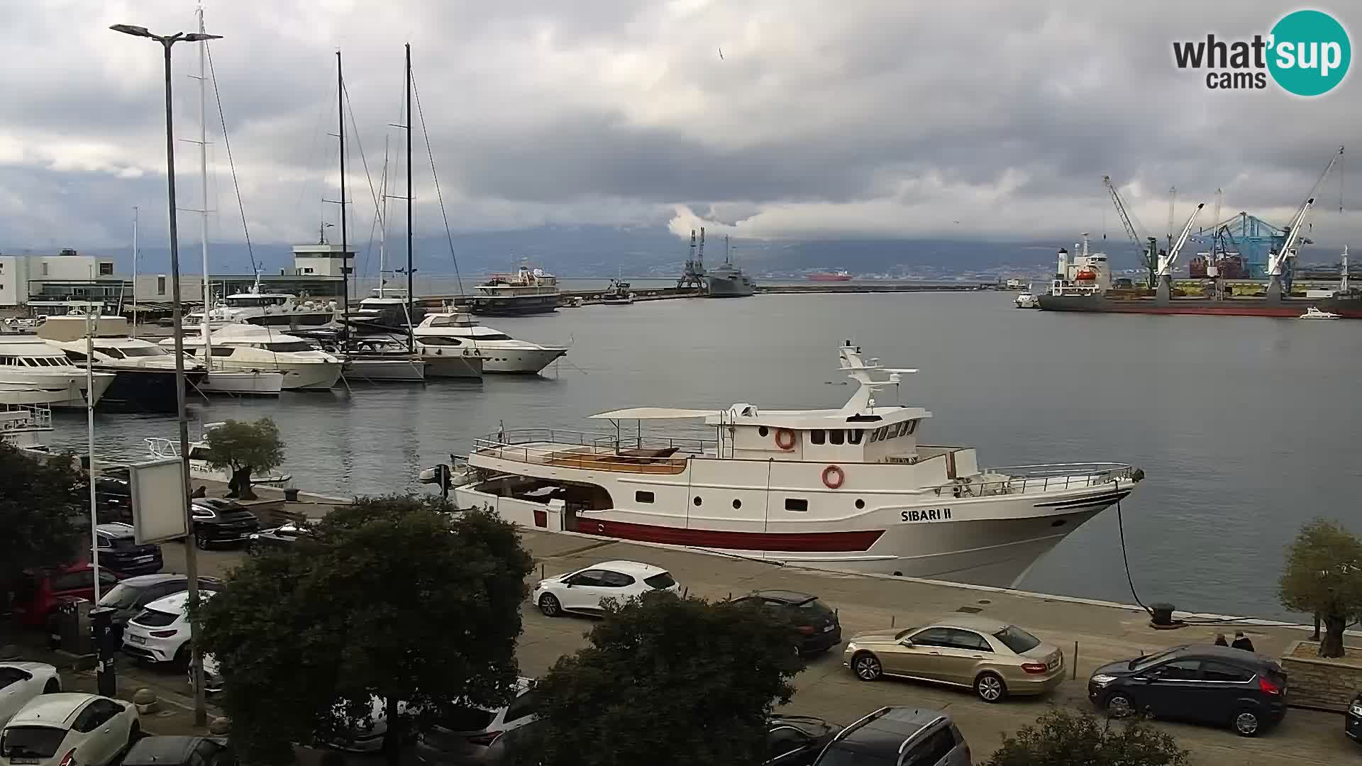 Die Riva und Marina in Rijeka – Live Webcam Kroatien