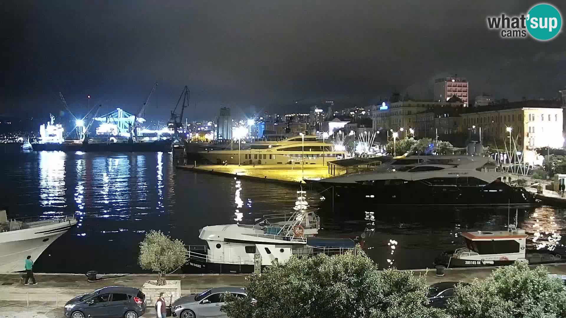 The Riva and Marina in Rijeka  – Live Webcam Croatia