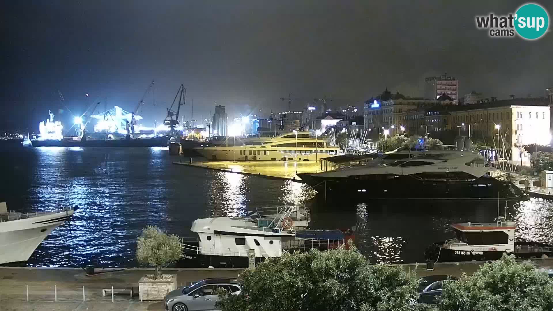 La Riva y Marina en Rijeka – Webcam en vivo Croacia