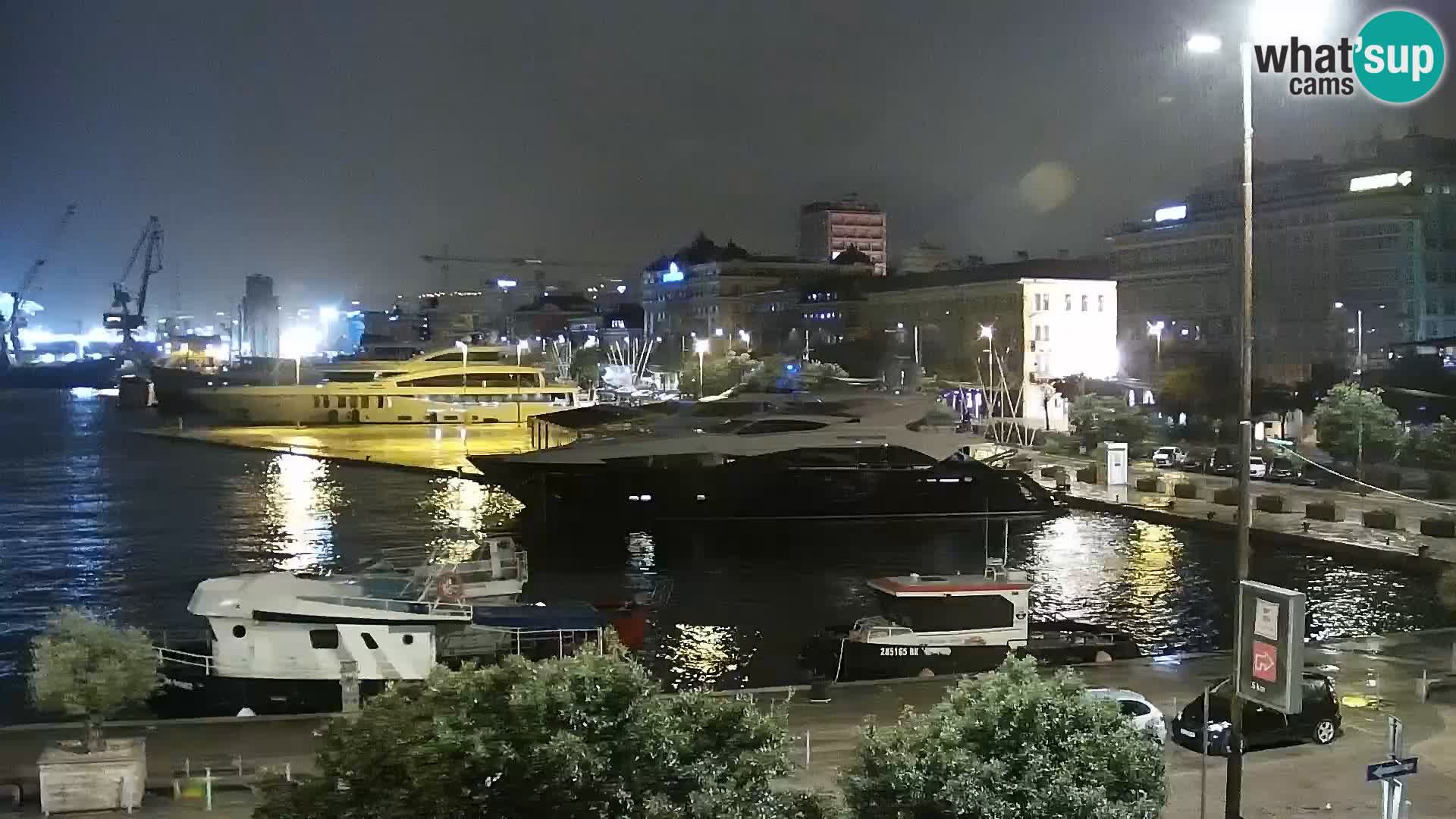 The Riva and Marina in Rijeka  – Live Webcam Croatia