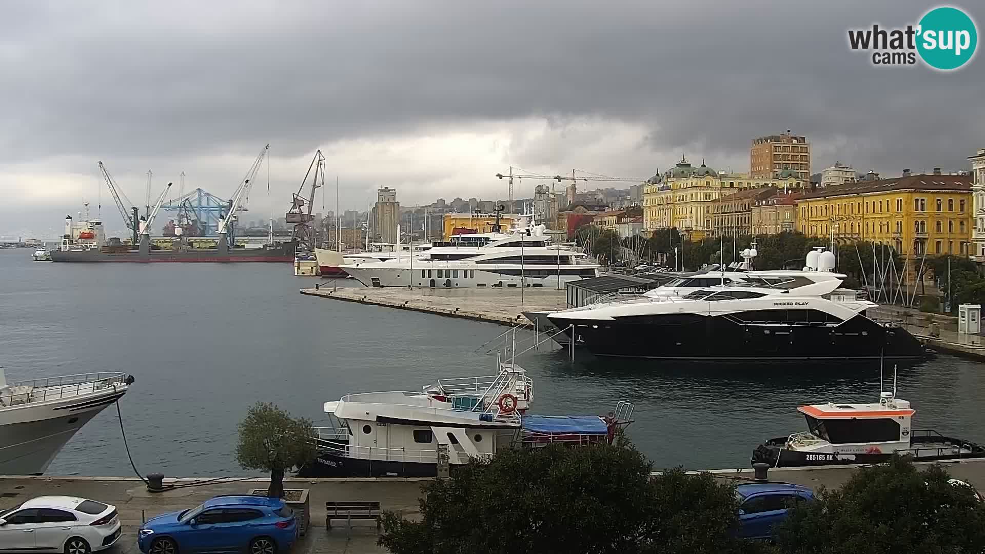 The Riva and Marina in Rijeka  – Live Webcam Croatia