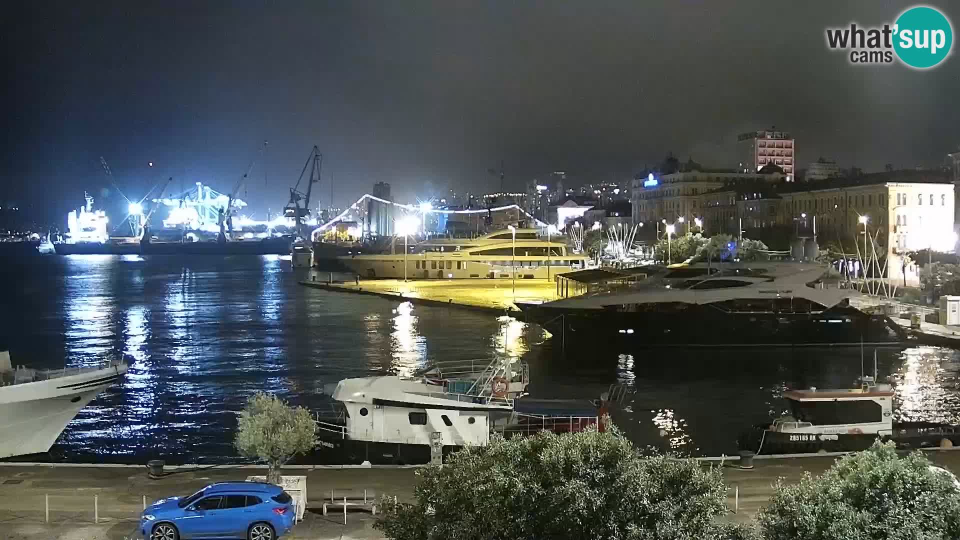 La Riva et Marina à Rijeka – Live Webcam Croatie