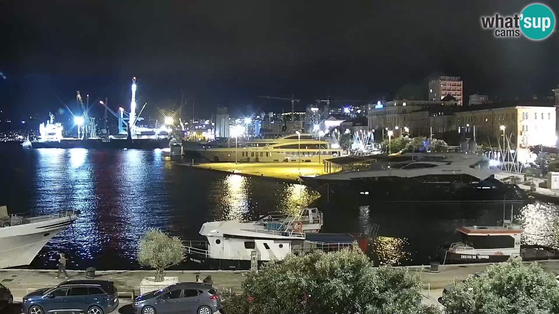 The Riva and Marina in Rijeka – Live Webcam Croatia