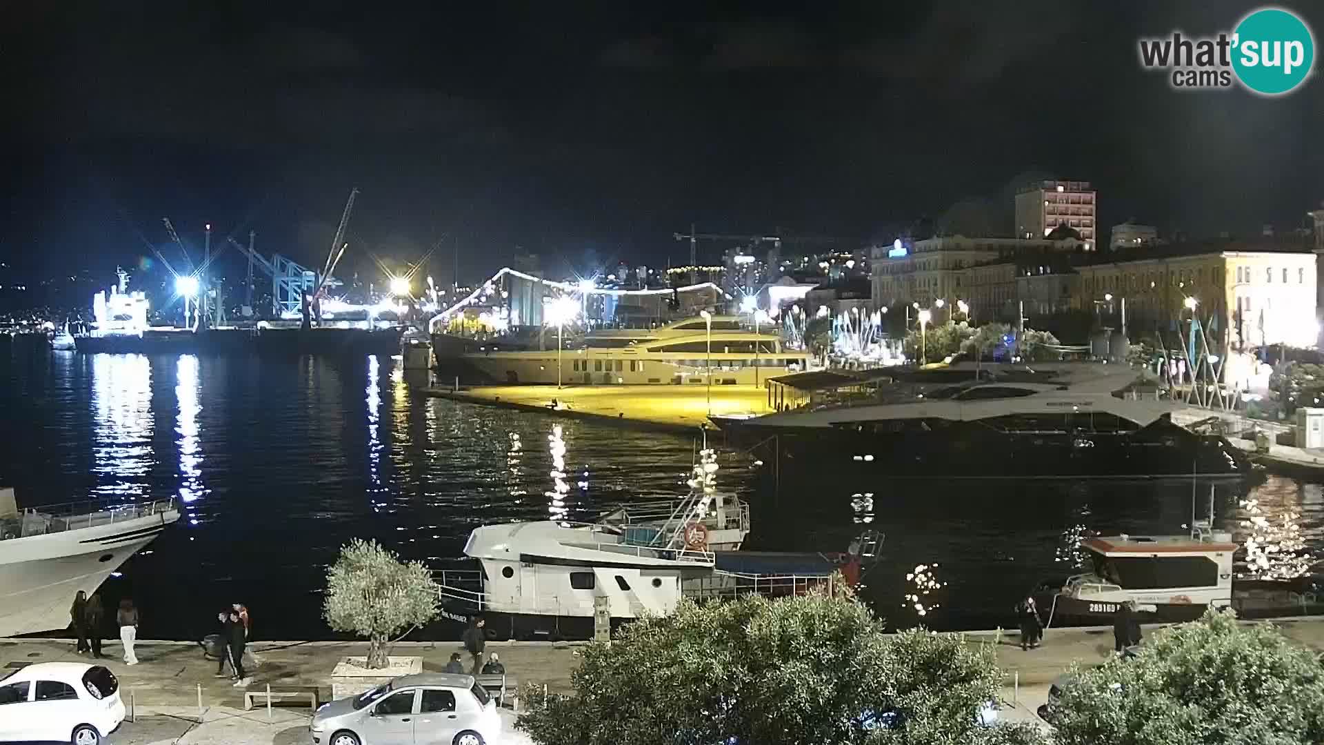 La Riva et Marina à Rijeka – Live Webcam Croatie