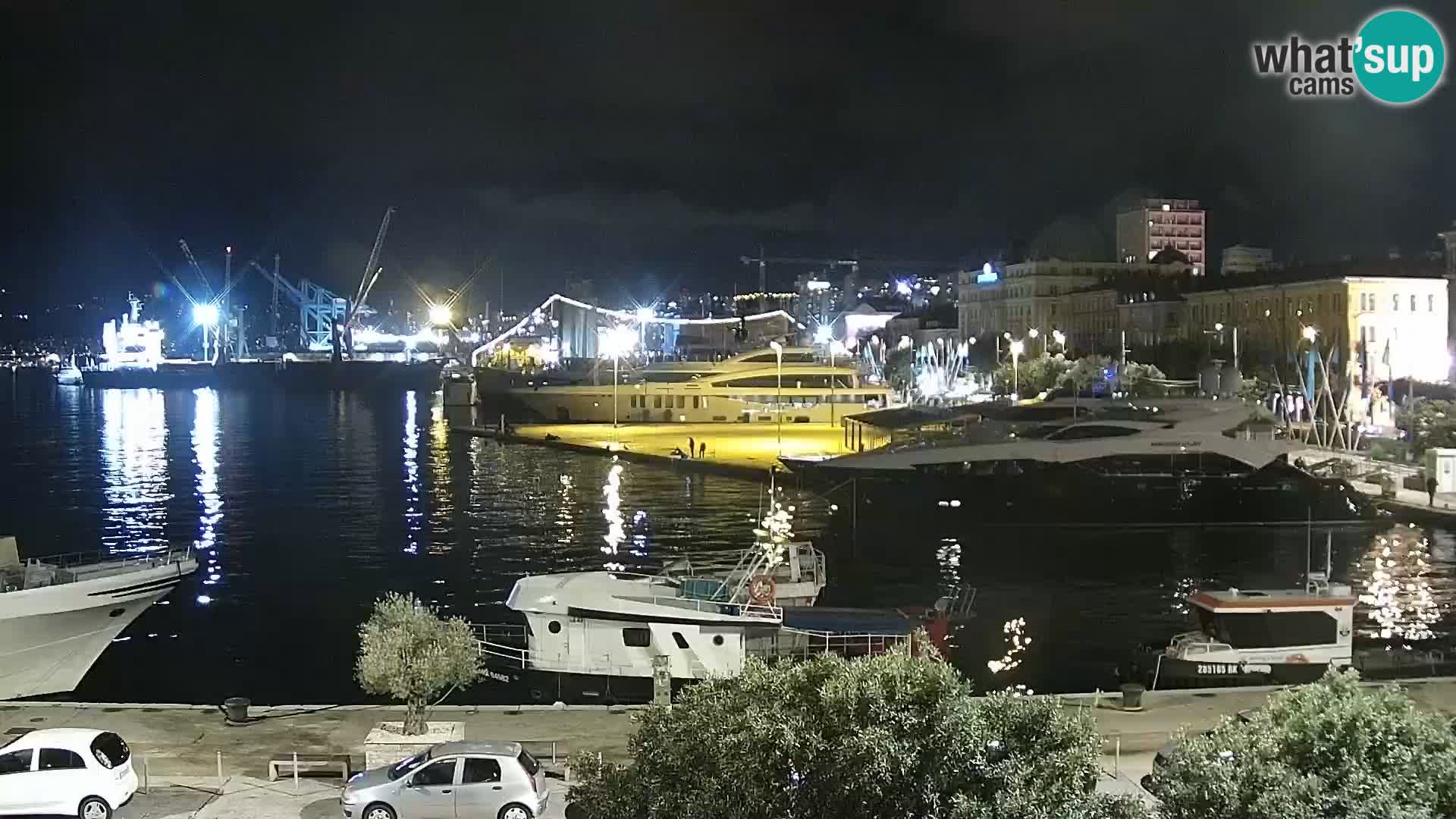 La Riva et Marina à Rijeka – Live Webcam Croatie