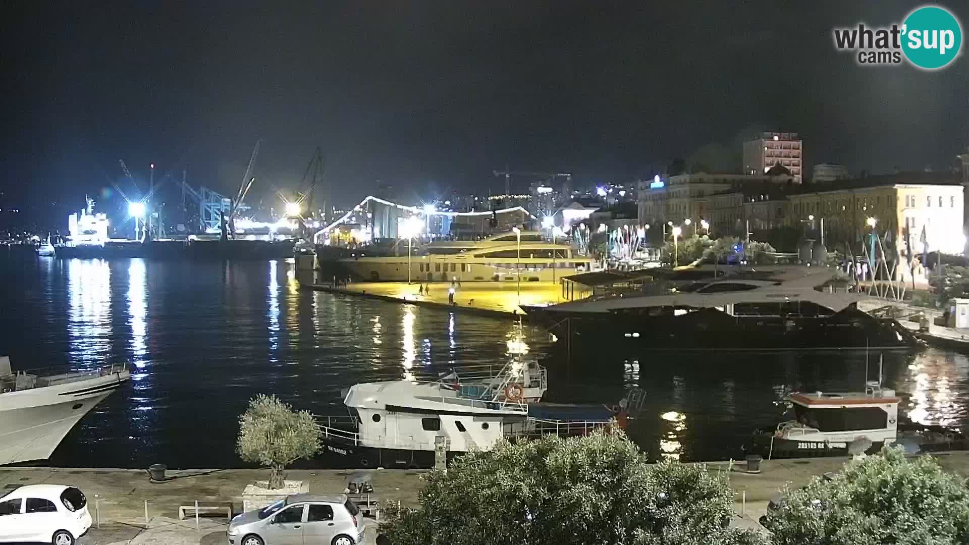 Die Riva und Marina in Rijeka – Live Webcam Kroatien
