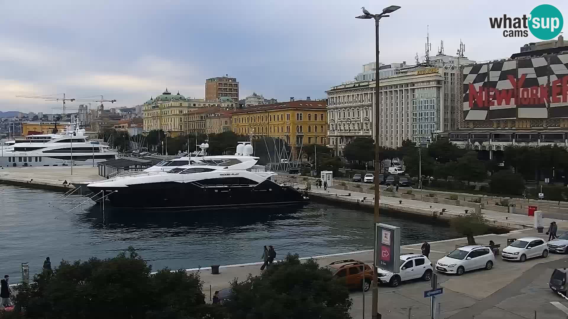Die Riva und Marina in Rijeka – Live Webcam Kroatien