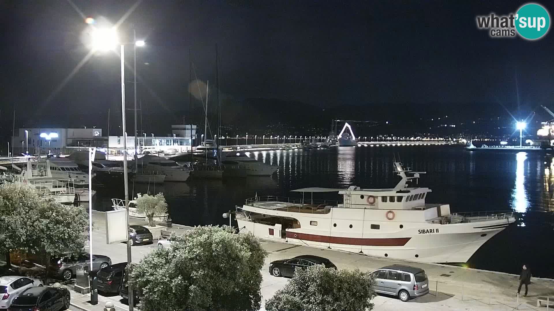 Die Riva und Marina in Rijeka – Live Webcam Kroatien