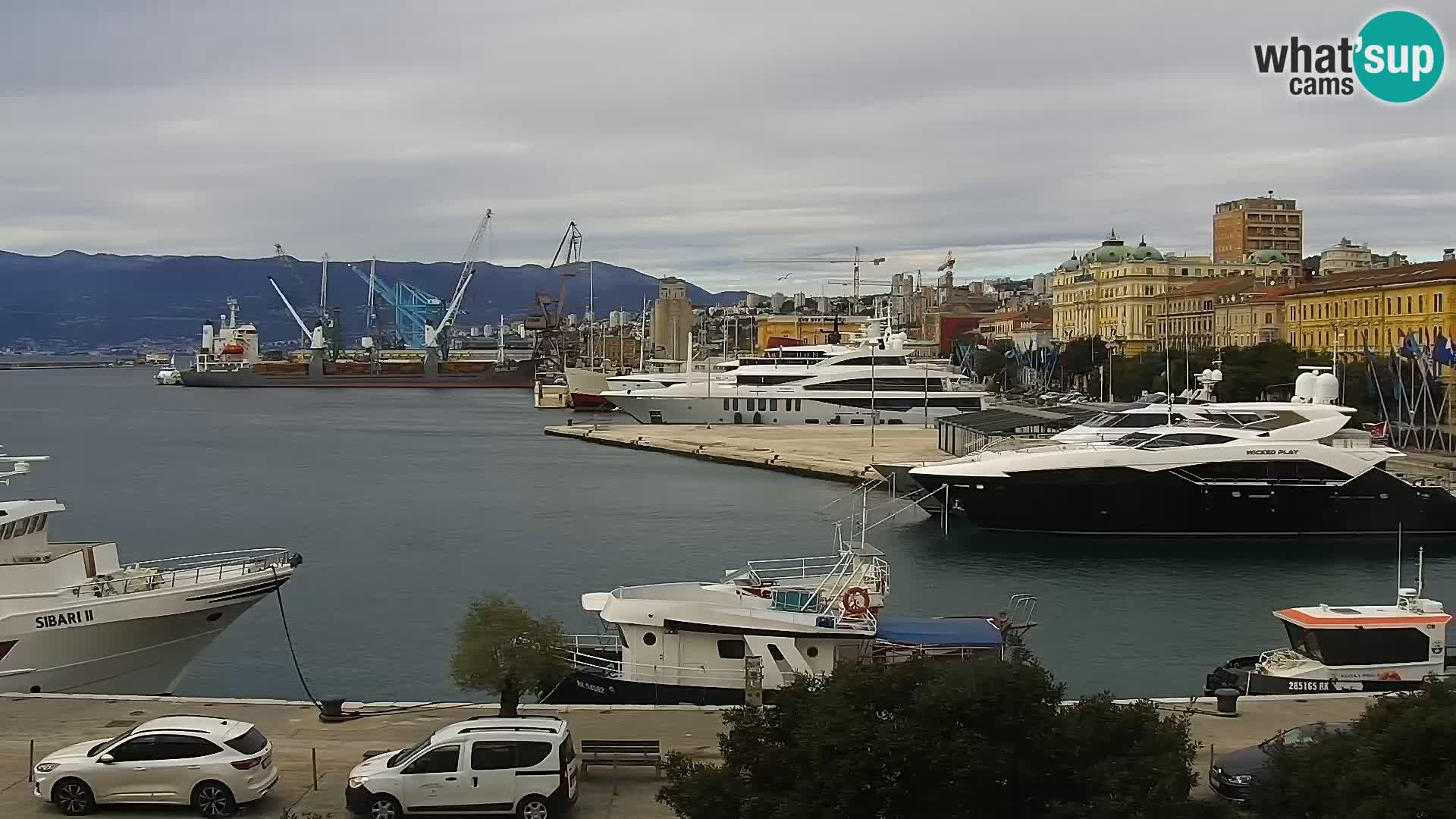 The Riva and Marina in Rijeka – Live Webcam Croatia