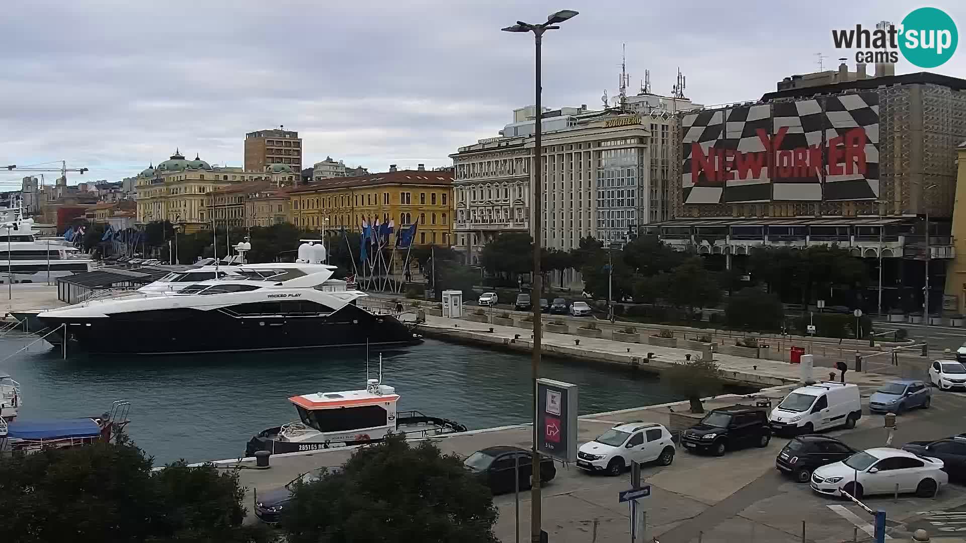 Die Riva und Marina in Rijeka – Live Webcam Kroatien