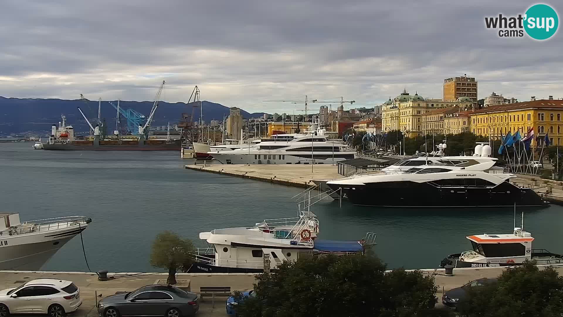 The Riva and Marina in Rijeka  – Live Webcam Croatia