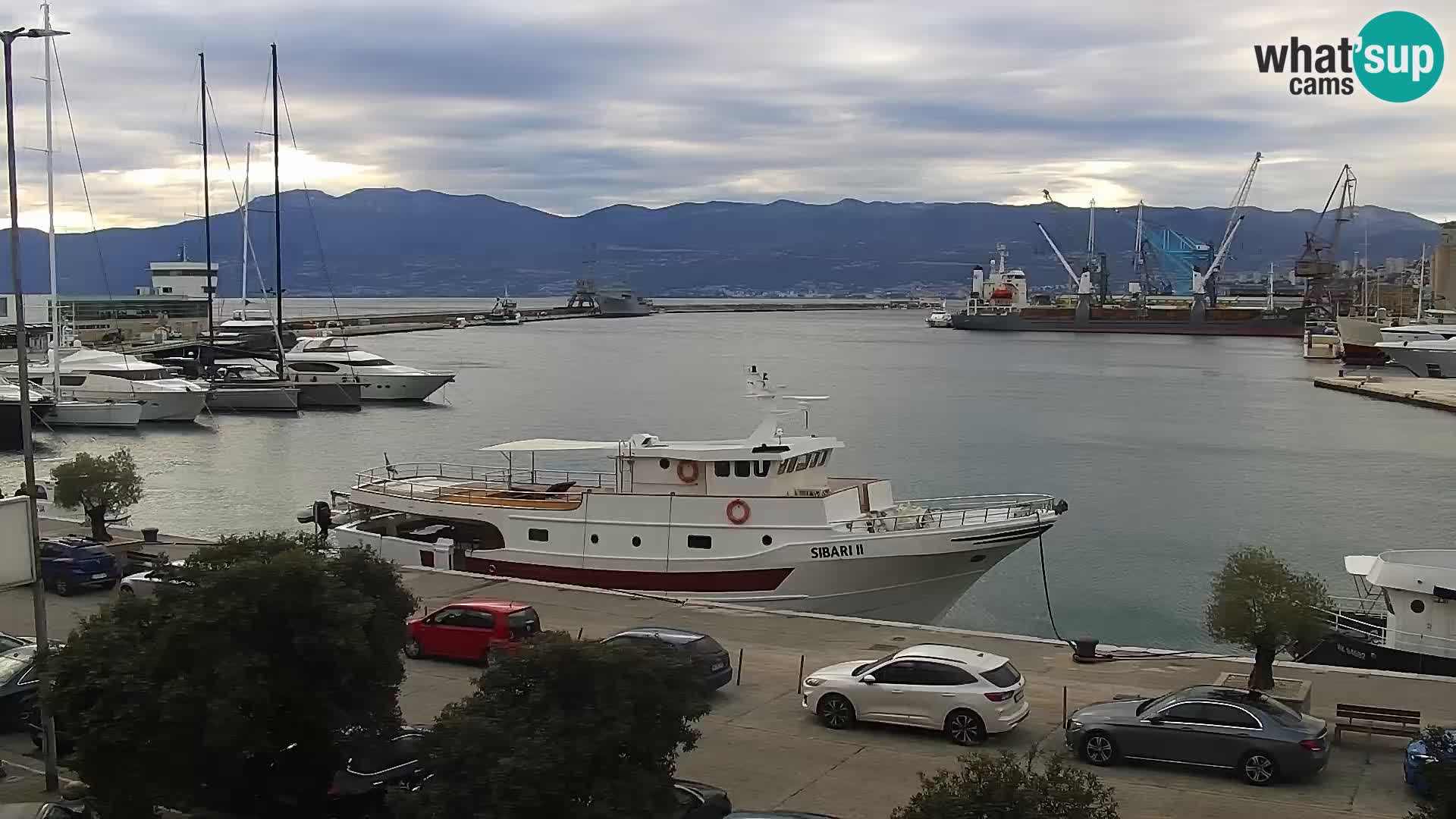 The Riva and Marina in Rijeka  – Live Webcam Croatia