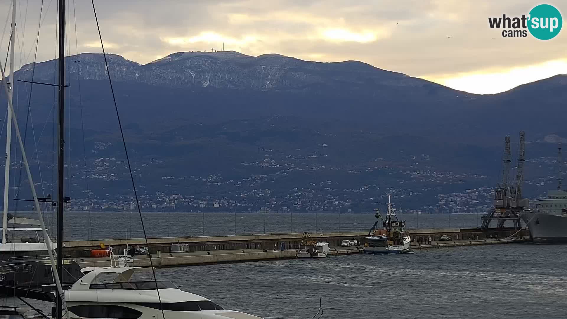 Die Riva und Marina in Rijeka – Live Webcam Kroatien