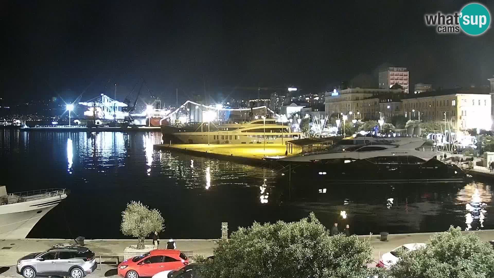 The Riva and Marina in Rijeka  – Live Webcam Croatia