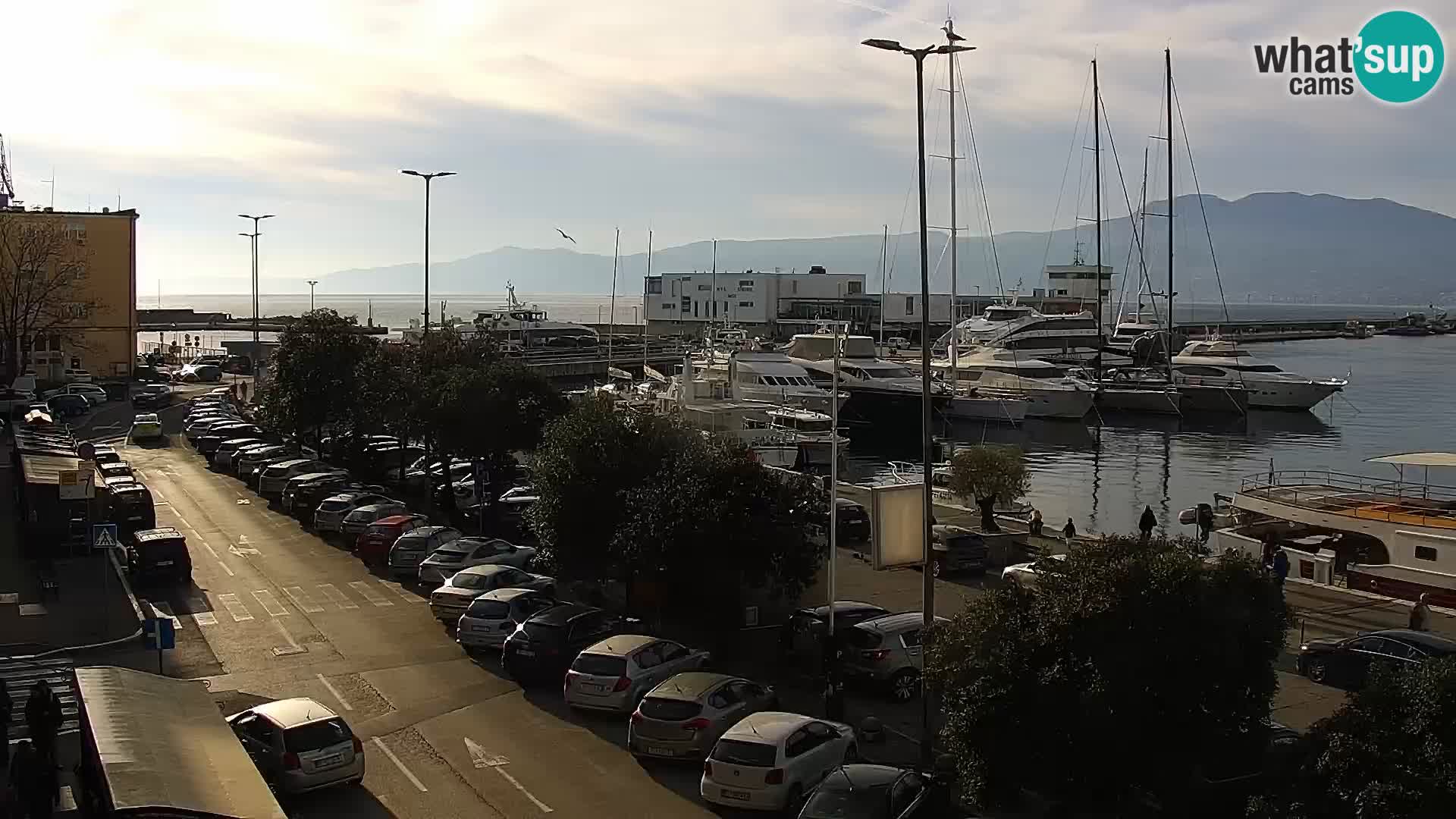 The Riva and Marina in Rijeka  – Live Webcam Croatia
