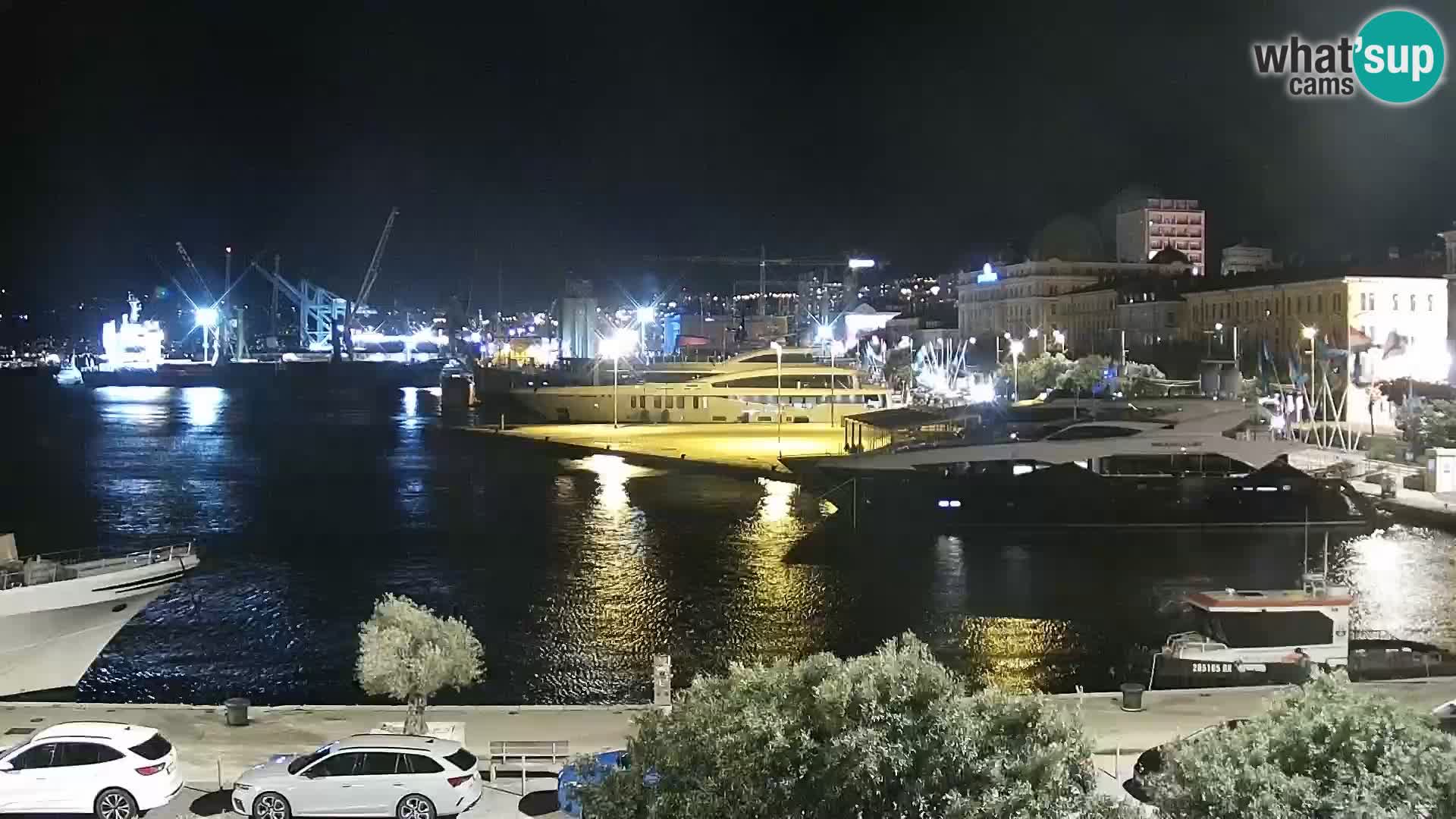 The Riva and Marina in Rijeka  – Live Webcam Croatia