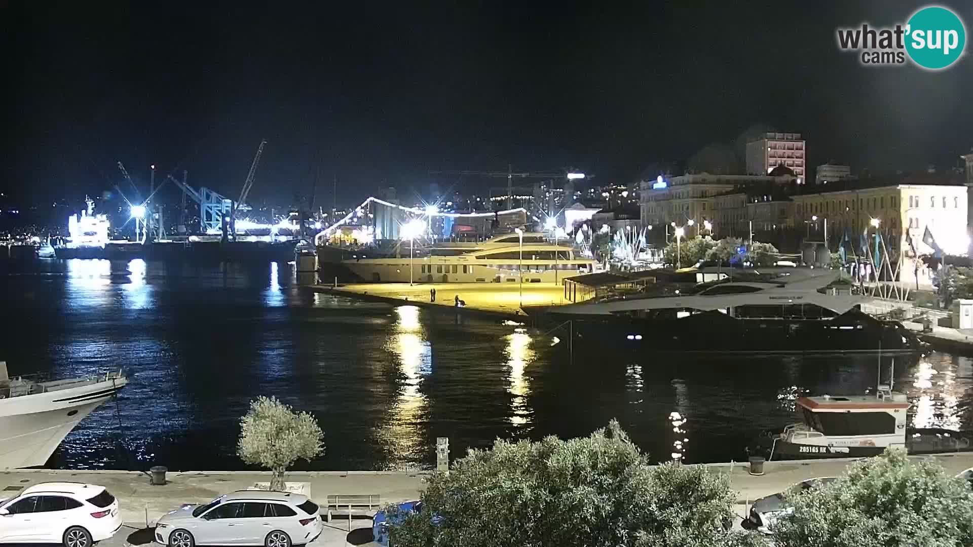 Die Riva und Marina in Rijeka – Live Webcam Kroatien