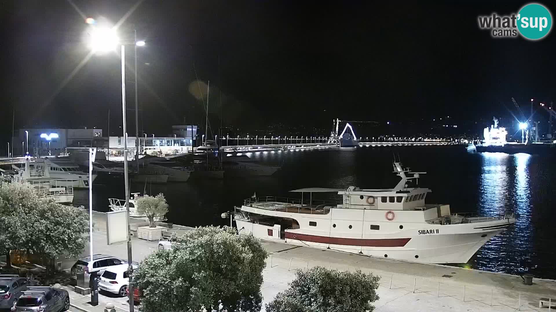 Die Riva und Marina in Rijeka – Live Webcam Kroatien