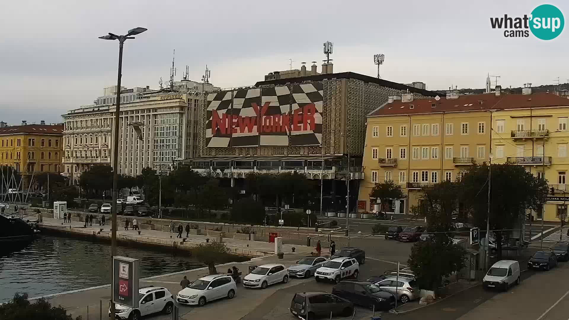 The Riva and Marina in Rijeka  – Live Webcam Croatia