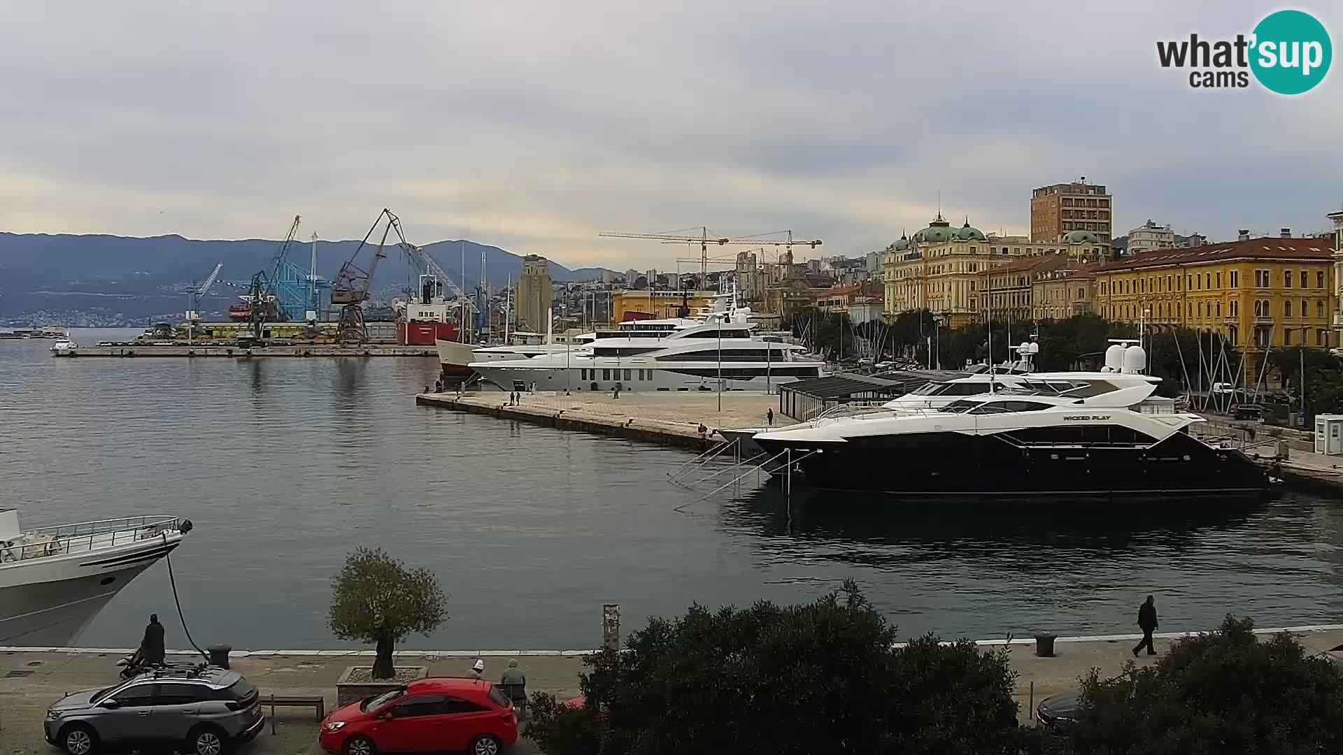 The Riva and Marina in Rijeka  – Live Webcam Croatia