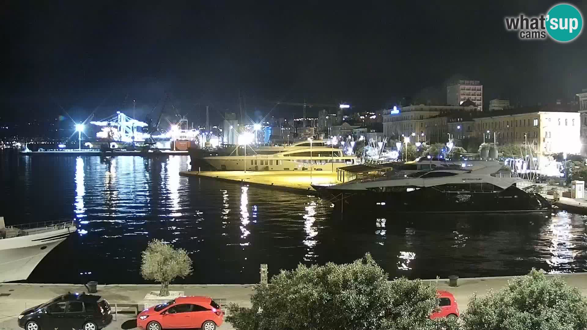 The Riva and Marina in Rijeka  – Live Webcam Croatia