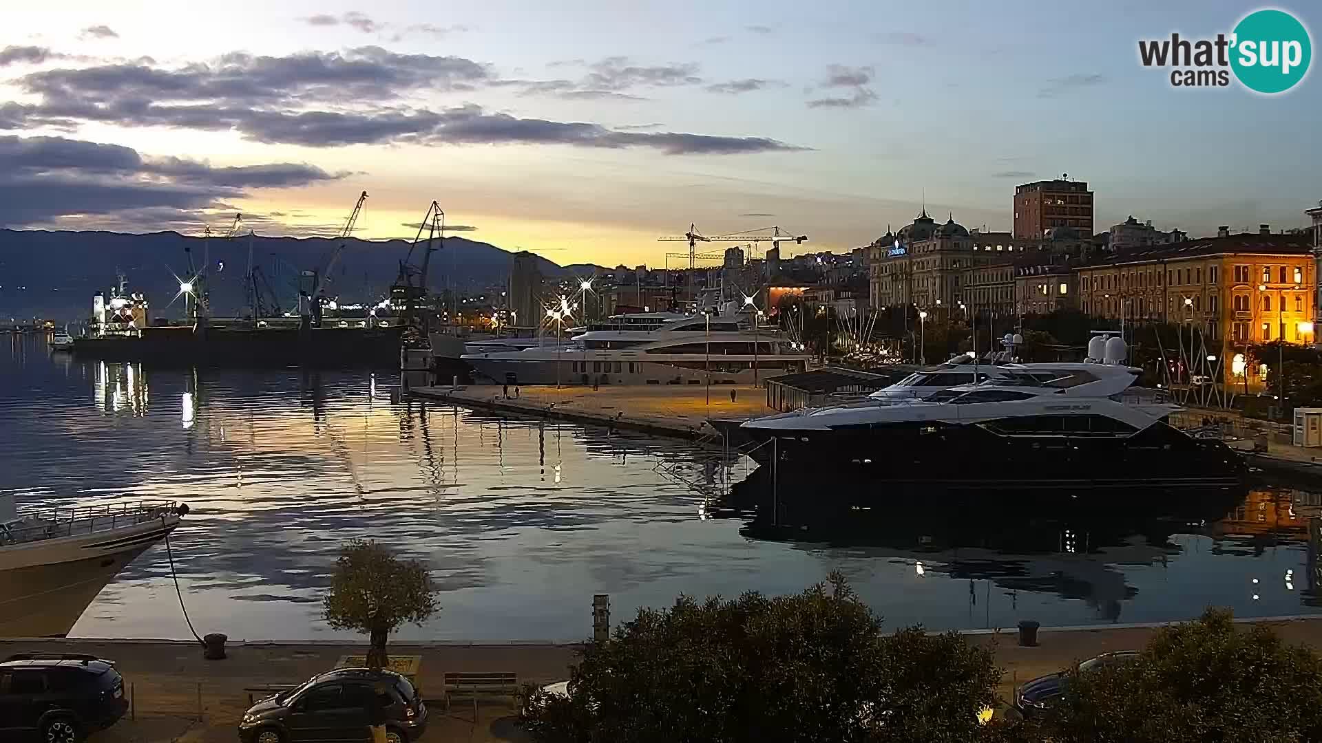 La Riva e la Marina a Rijeka (Fiume) – Live Webcam Croazia