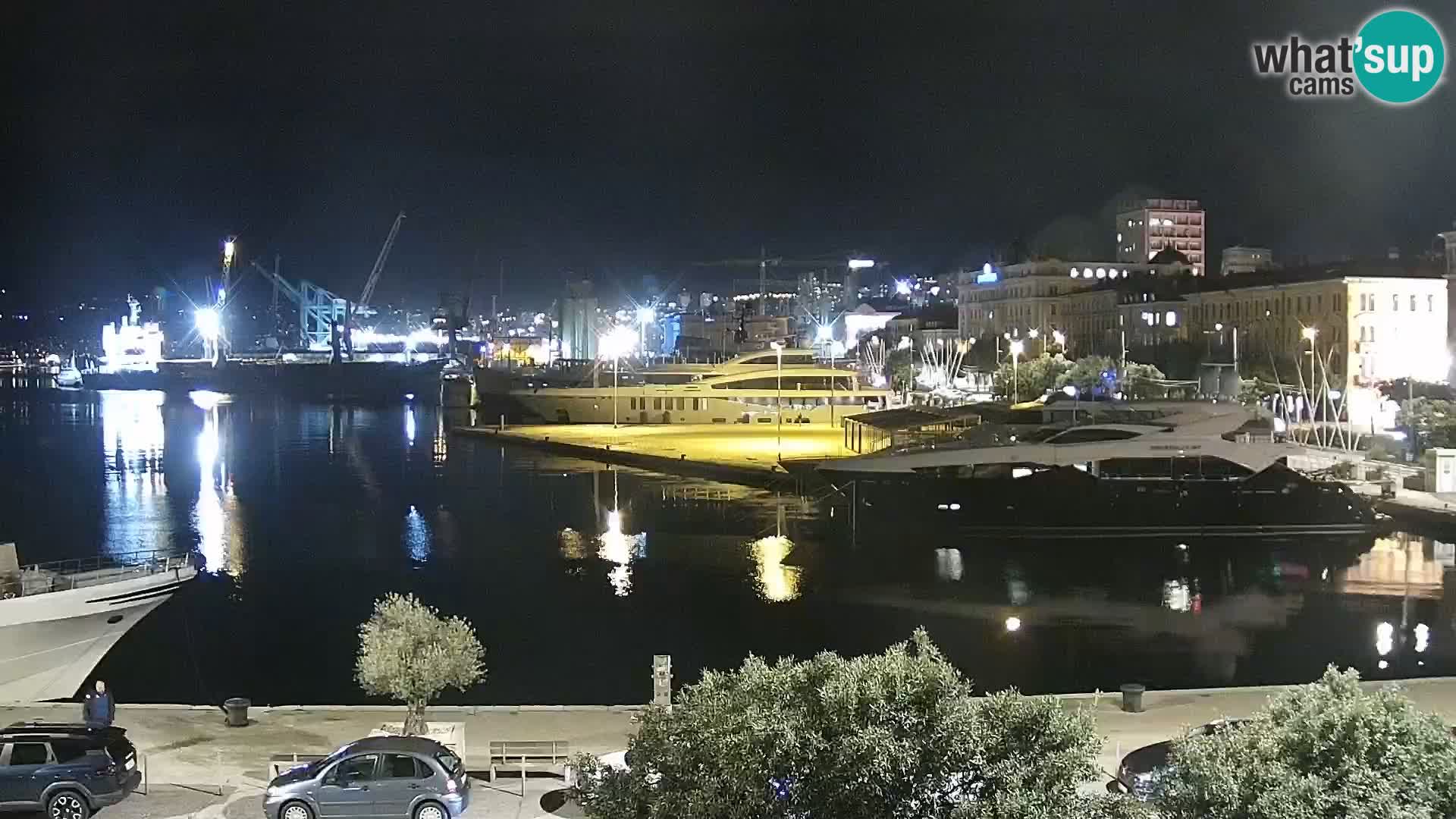 The Riva and Marina in Rijeka  – Live Webcam Croatia