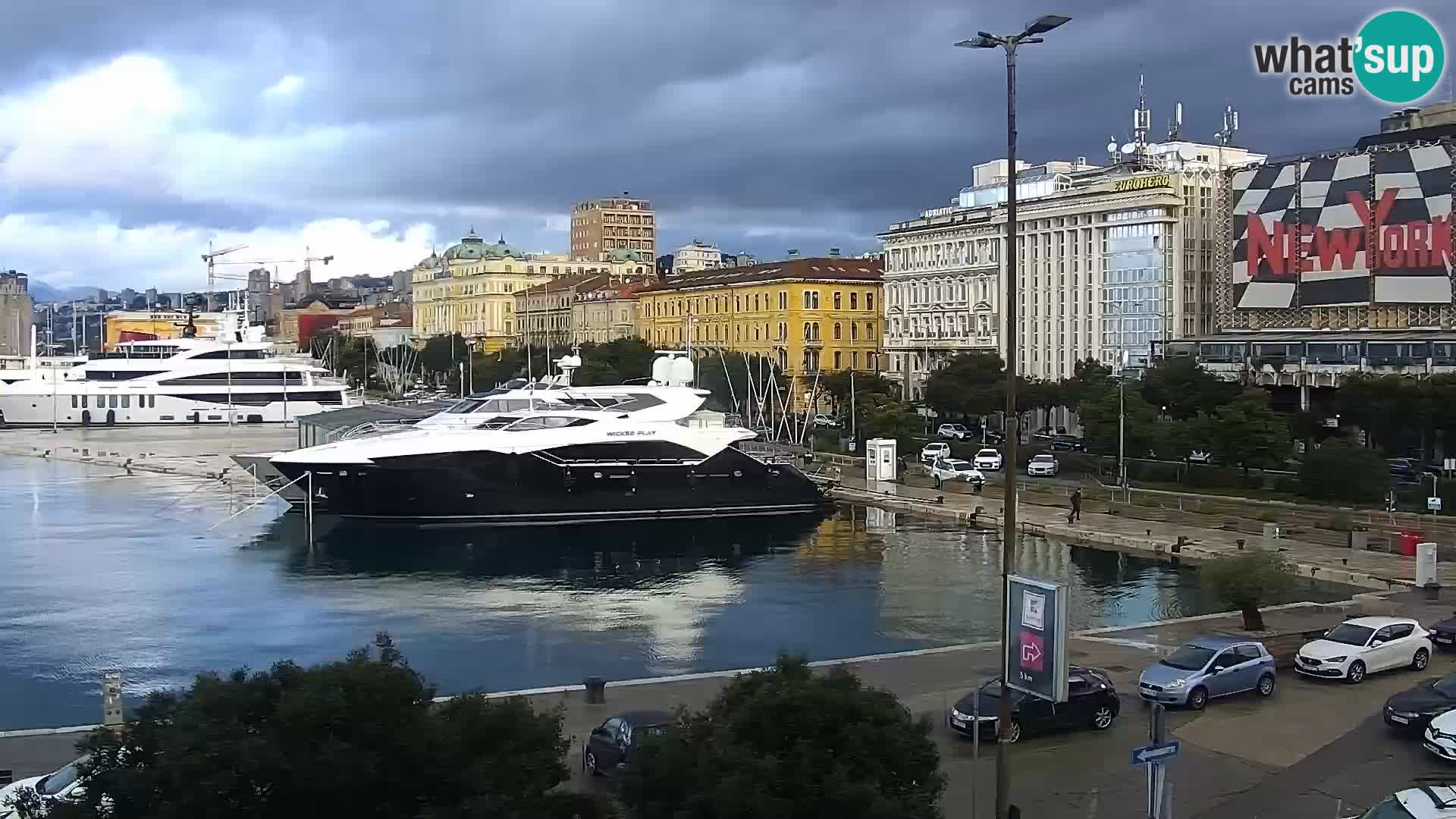 La Riva et Marina à Rijeka – Live Webcam Croatie