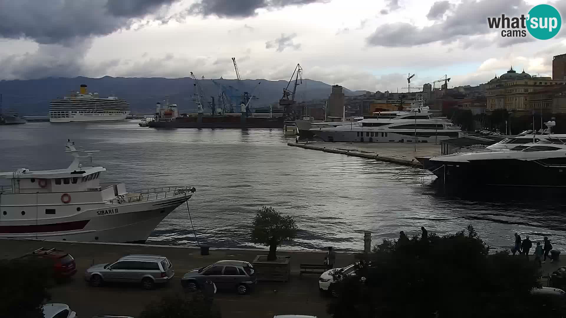 La Riva et Marina à Rijeka – Live Webcam Croatie
