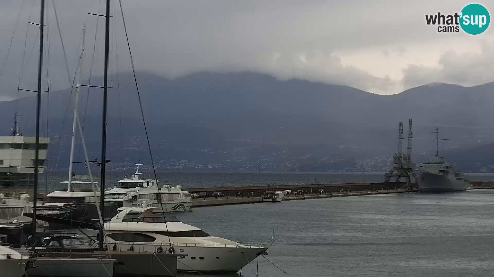 Riva in Marina v Reki – Spletna kamera v živo Hrvaška