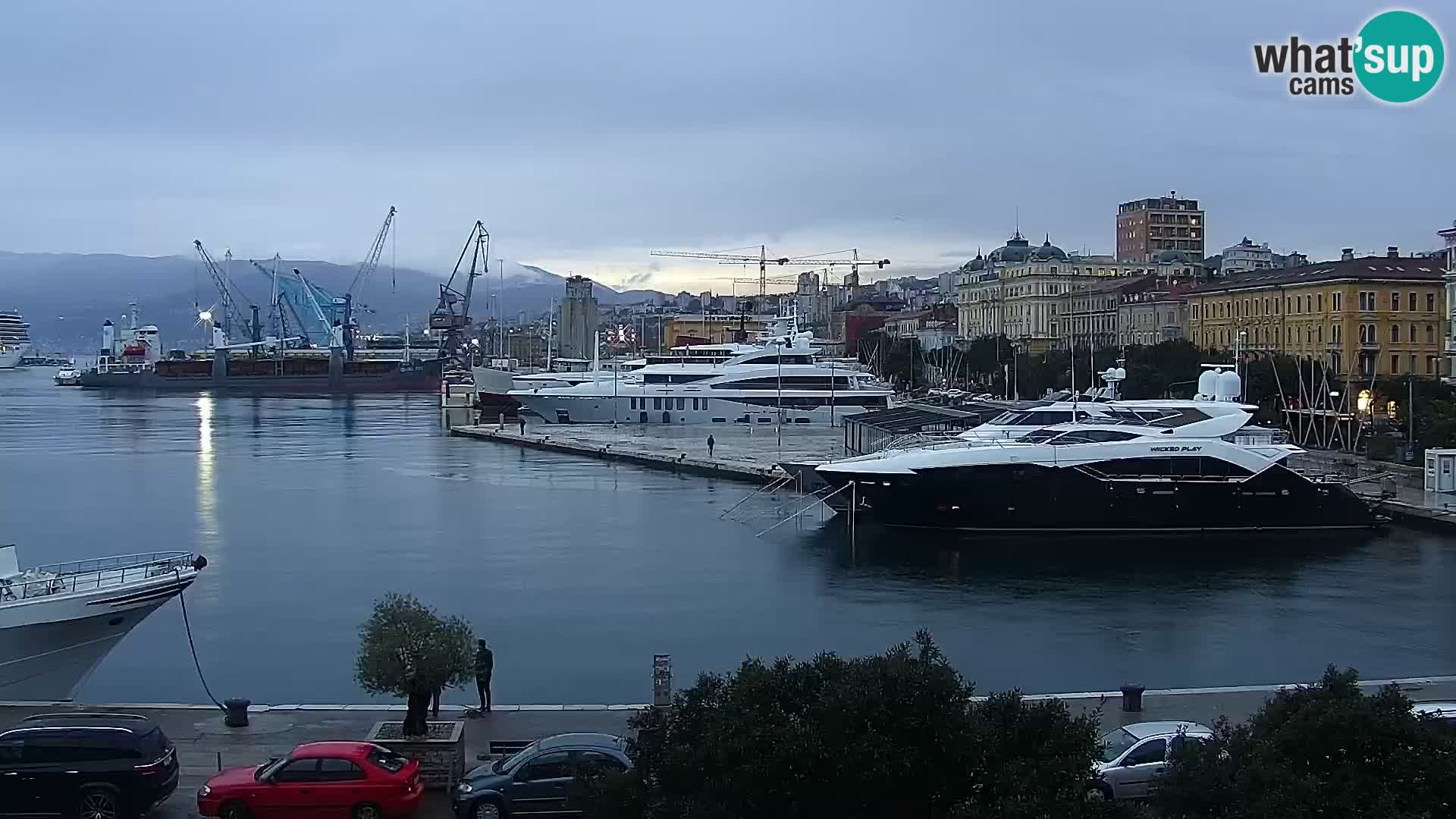 Die Riva und Marina in Rijeka – Live Webcam Kroatien