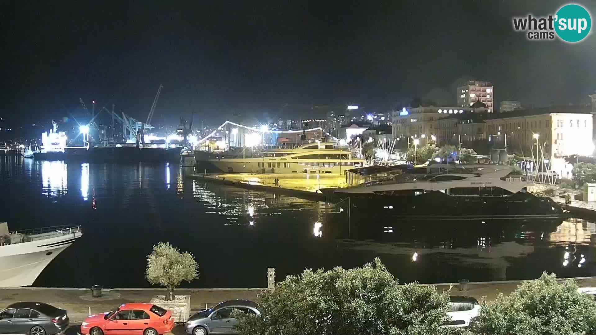 Die Riva und Marina in Rijeka – Live Webcam Kroatien