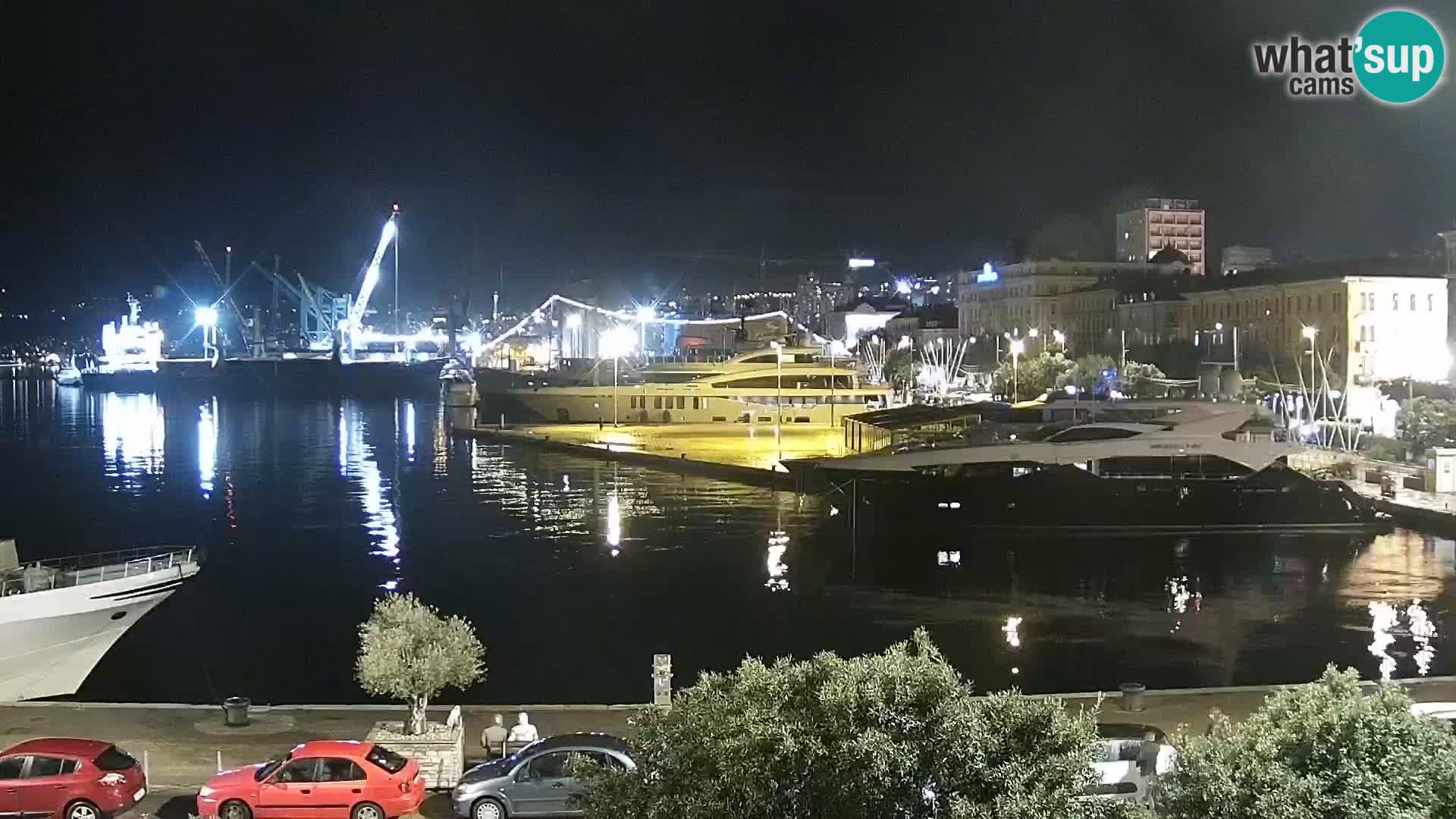 Die Riva und Marina in Rijeka – Live Webcam Kroatien