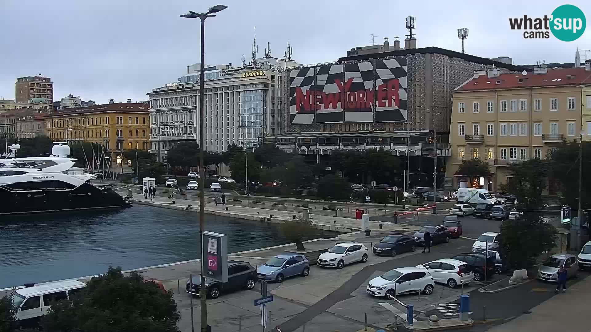 The Riva and Marina in Rijeka  – Live Webcam Croatia