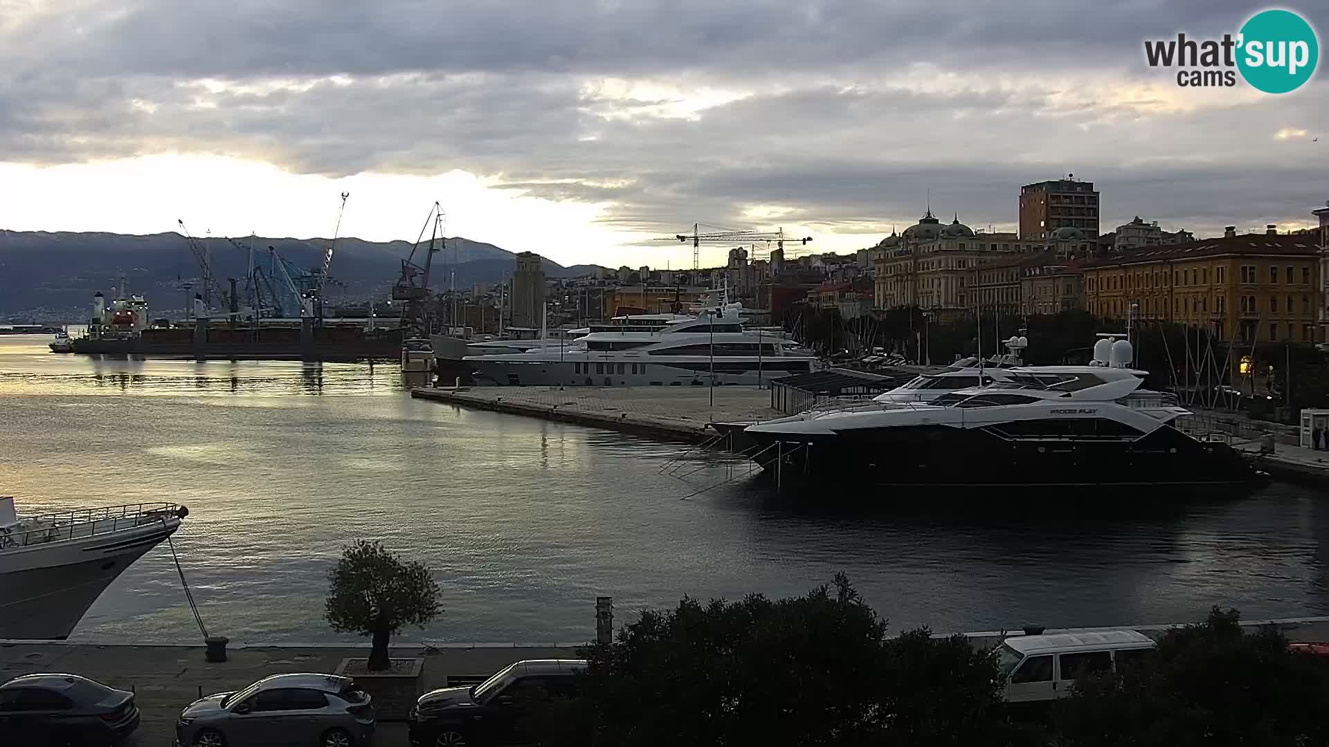 The Riva and Marina in Rijeka  – Live Webcam Croatia