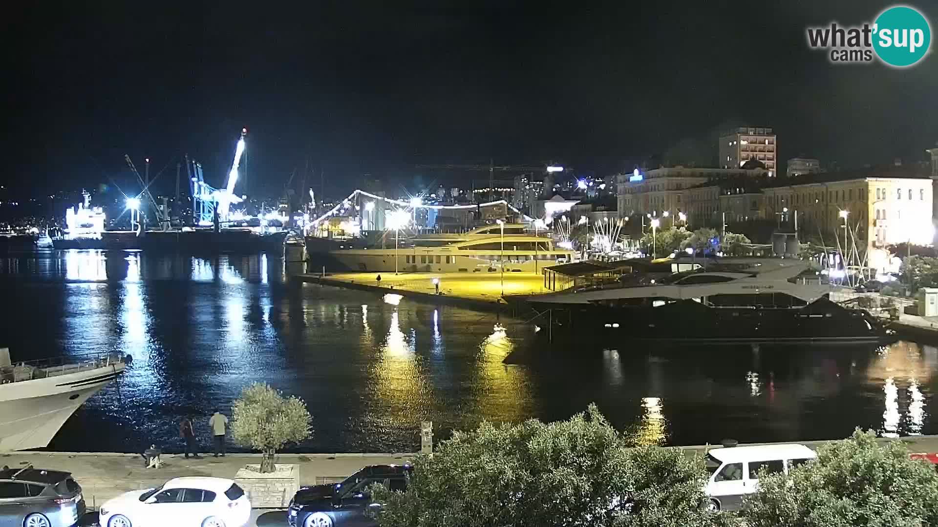 The Riva and Marina in Rijeka  – Live Webcam Croatia