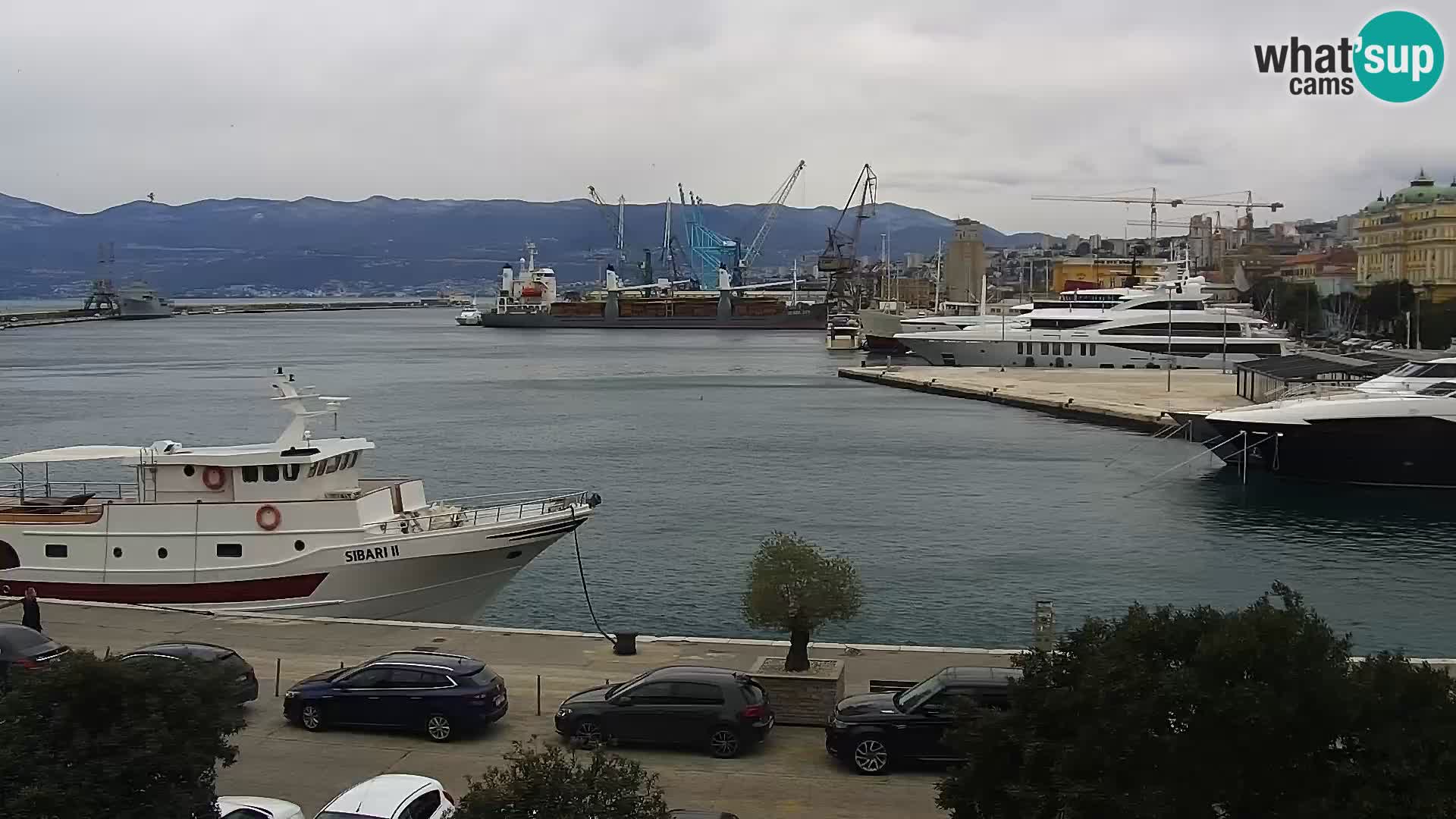 Die Riva und Marina in Rijeka – Live Webcam Kroatien