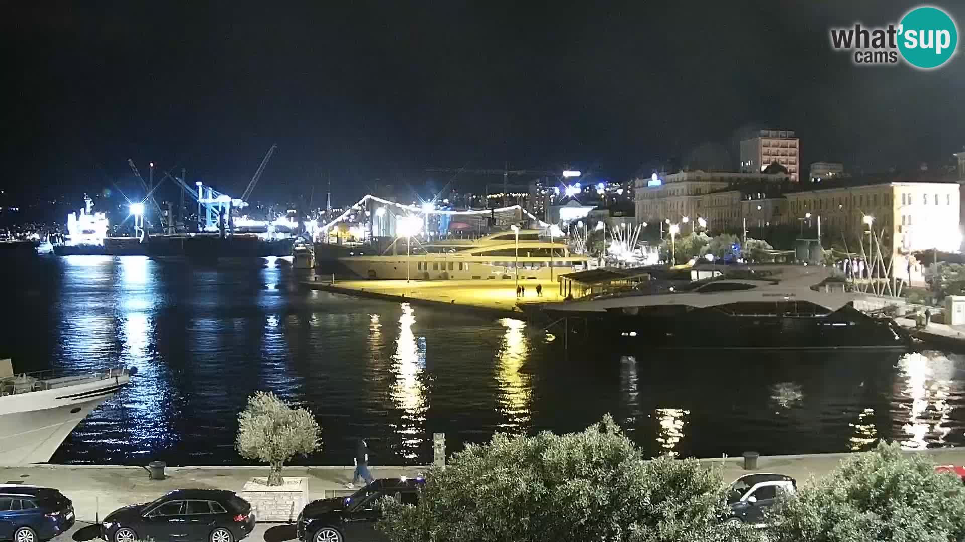 The Riva and Marina in Rijeka  – Live Webcam Croatia